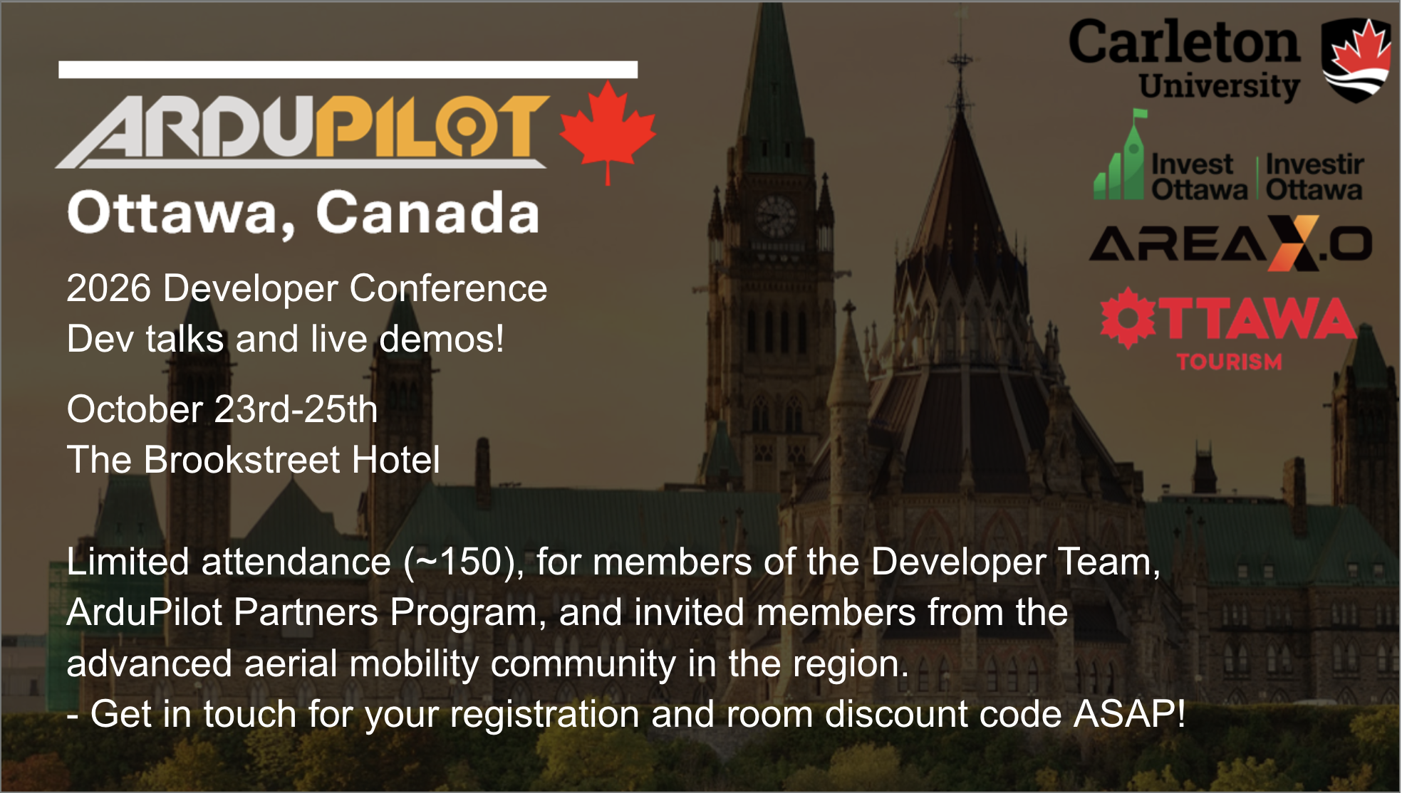 ArduPilot Developer Conference 2026 in Ottawa